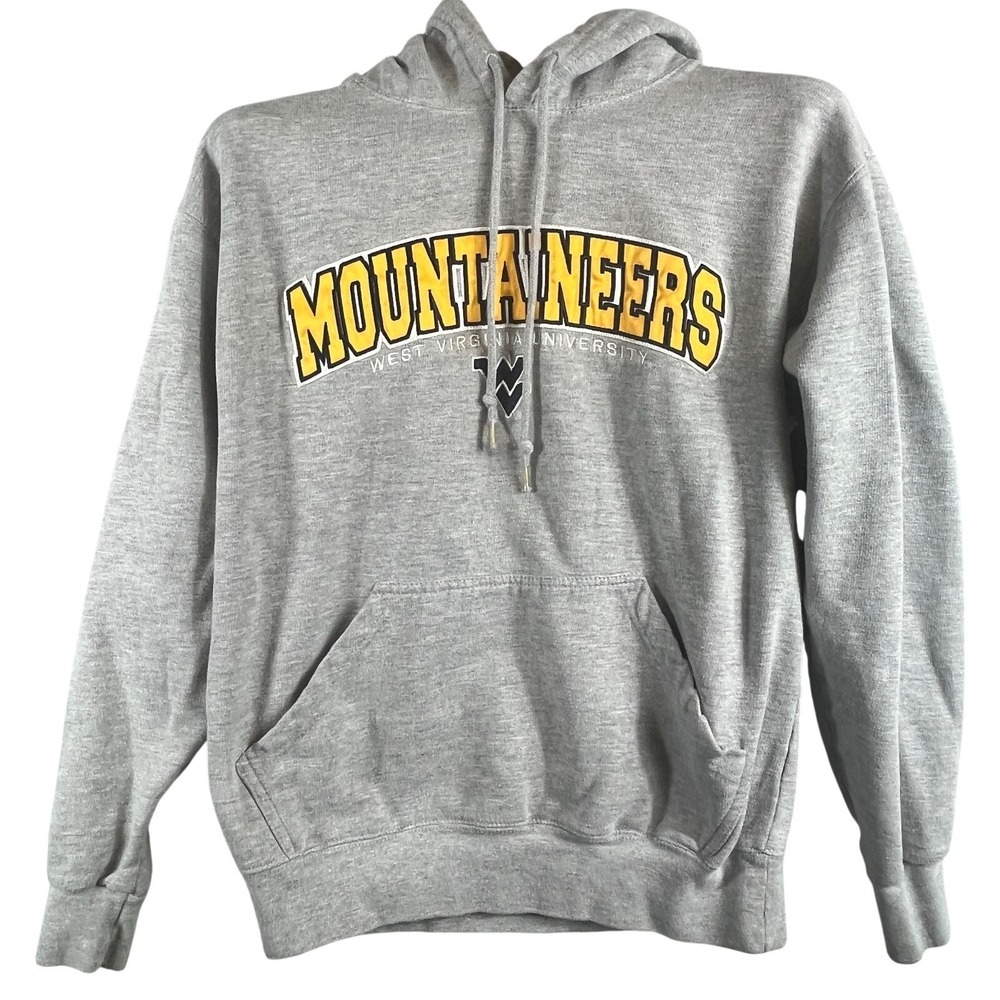 Rivers End Mens M West Virginia Mountaineers Hoodie Gray NCAA College Game Day